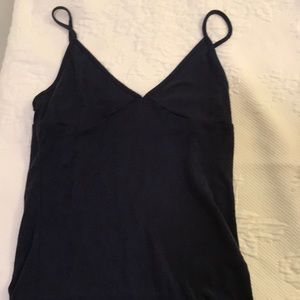 navy crop top ribbed material